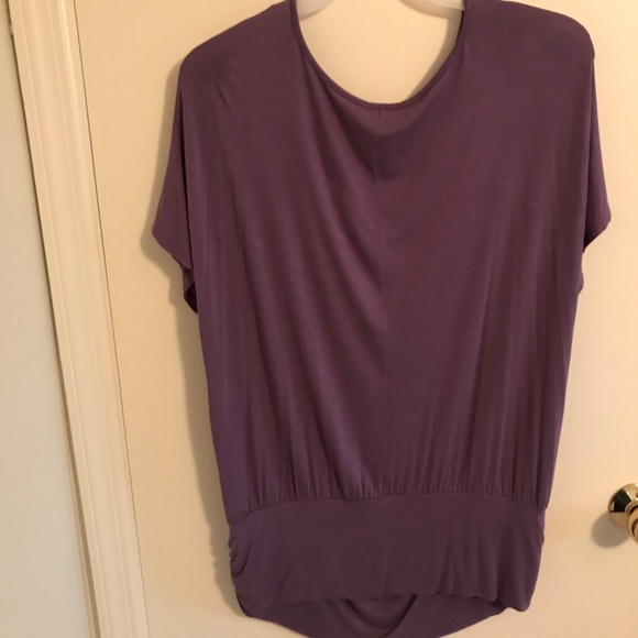 Storm Plus Size 2X Ruched Hemline Tunic Collarless Cowl Neckline - Picture 2 of 7